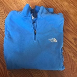 Blue north face quarter zip
